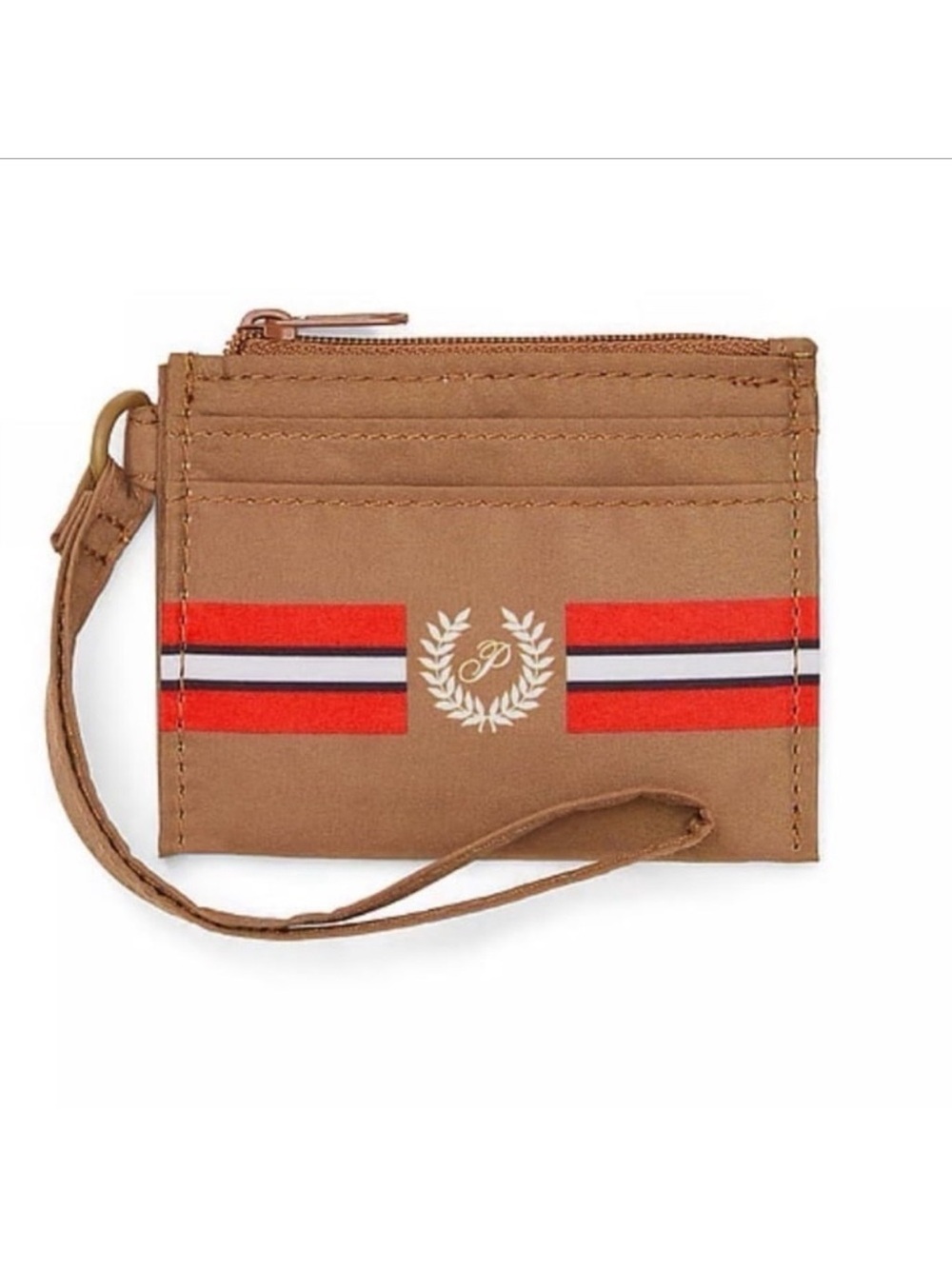 Victorias Secret Cardholder Wristlet with Red Stripe Accent NEW